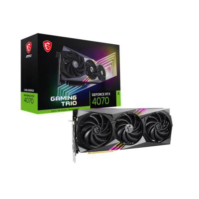 Відеокарта GF RTX 4070 12GB GDDR6X Gaming Trio MSI (GeForce RTX 4070 GAMING TRIO 12G)