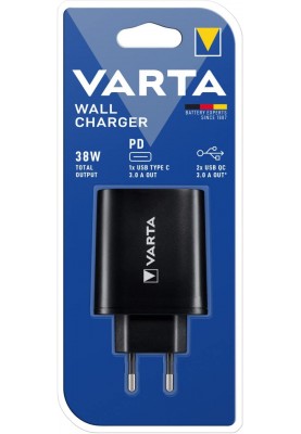 Зарядний пристрій Varta Wall Charger 38W Black (57958101401)