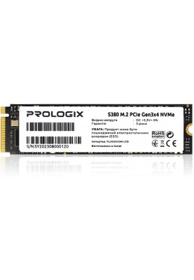 Накопичувач SSD  256GB Prologix S380 M.2 2280 PCIe 3.0 x4 NVMe TLC (PRO256GS380)