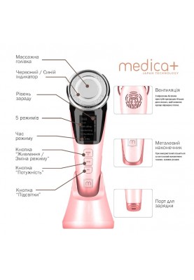 Мікрострумовий ліфтинг-масажер для обличчя Medica+ Skin Lifting 7.0 Pink (MD-112205)