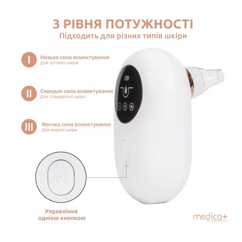 Вакуумний очищувач шкіри та пор Medica+ ScinClean 7.0 (MD-112213)