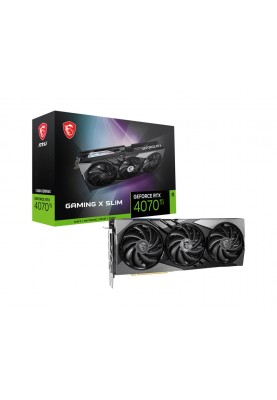 Відеокарта GF RTX 4070 Ti 12GB GDDR6X Gaming X Slim MSI (GeForce RTX 4070 Ti GAMING X SLIM 12G)