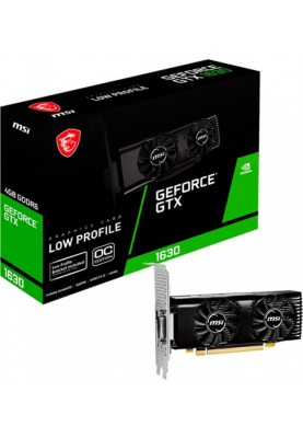 Відеокарта GF GTX 1630 4GB GDDR6 LP OC MSI (GeForce GTX 1630 4GT LP OC)