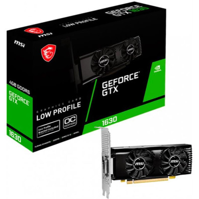 Відеокарта GF GTX 1630 4GB GDDR6 LP OC MSI (GeForce GTX 1630 4GT LP OC)