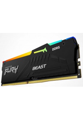 Модуль пам`яті DDR5 16GB/5600 Kingston Fury Beast RGB Black (KF556C36BBEA-16)