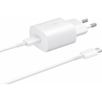 Мережевий зарядний пристрій Samsung (1USBx3A) White (EP-TA800XWEGRU) + кабель Type-C