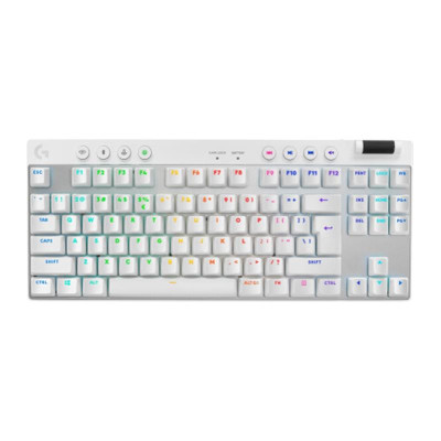 Клавiатура бездротова Logitech G PRO X TKL Lightspeed White Tactile (920-012148)