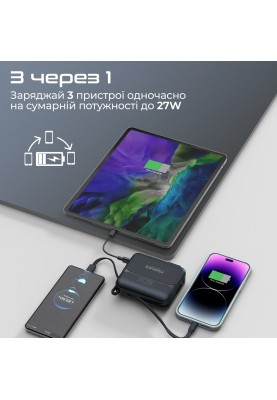 Універсальна мобільна батарея Promate PowerPack-20Pro Black 20000mAh