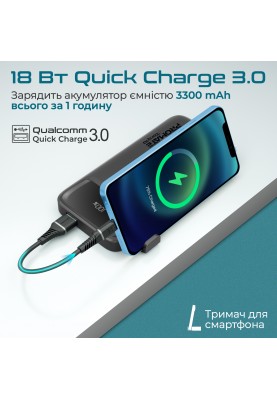 Універсальна мобільна батарея Promate Torq-10 Black 10000mAh