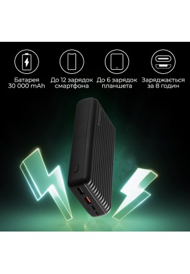 Універсальна мобільна батарея Promate Titan-30 Black 30000mAh