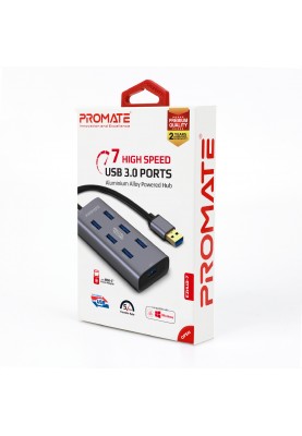 Концентратор USB Promate EzHub Grey (ezhub-7.grey)