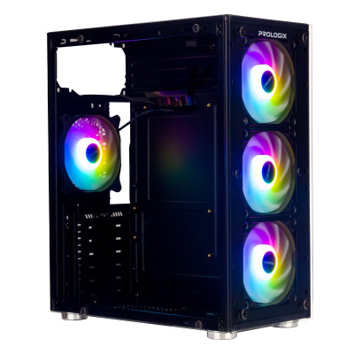 Корпус Prologix E103 Tempered Glass Black