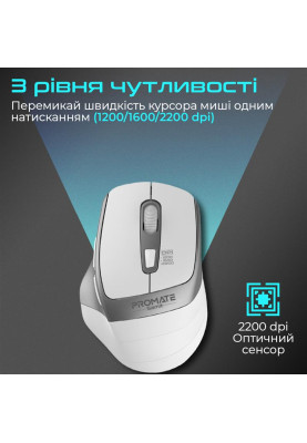 Миша бездротова Promate Samit White
