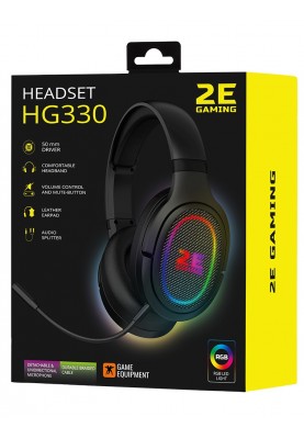 Гарнітура 2E Gaming HG330 RGB Black (2E-HG330BK)