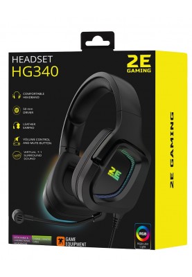 Гарнітура 2E Gaming HG340 RGB 7.1 Black (2E-HG340BK-7.1)