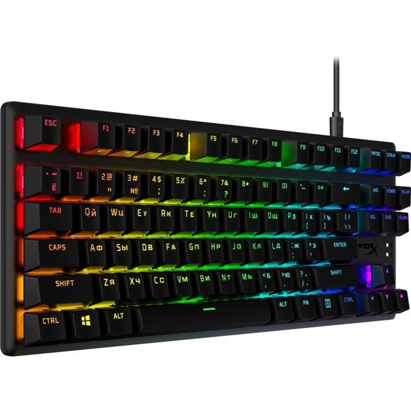 Клавіатура HyperX Alloy Origins Core PBT Red RGB Black (639N7AA)