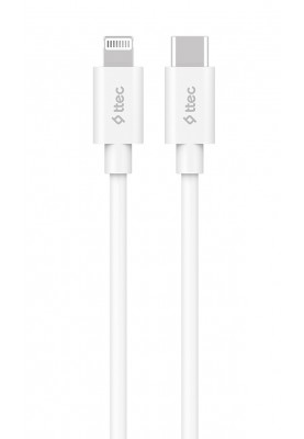 Кабель Ttec USB Type-C - Lightning (M/M), 1.5 м, White (2DKM04B)