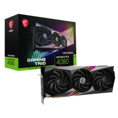 Відеокарта GF RTX 4080 16GB GDDR6X Gaming Trio MSI (GeForce RTX 4080 16GB GAMING TRIO)