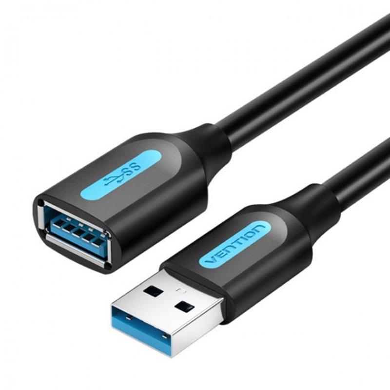 Кабель подовжувач Vention USB - USB V 3.0 (M/F), 3 м, Black (CBHBI)