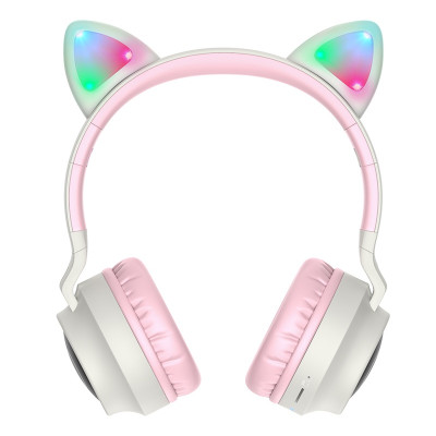 Bluetooth-гарнітура Hoco W27 Cat Ear Grey/Pink (W27GP) Bluetooth-гарнітура Hoco W27 Cat Ear Grey/Pink (W27GP)