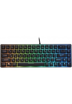 Клавіатура 2E Gaming KG345 RGB 68key USB Transparent