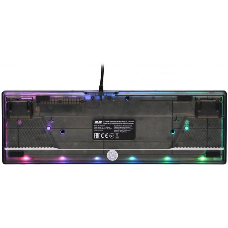 Клавіатура 2E Gaming KG345 RGB 68key USB Transparent