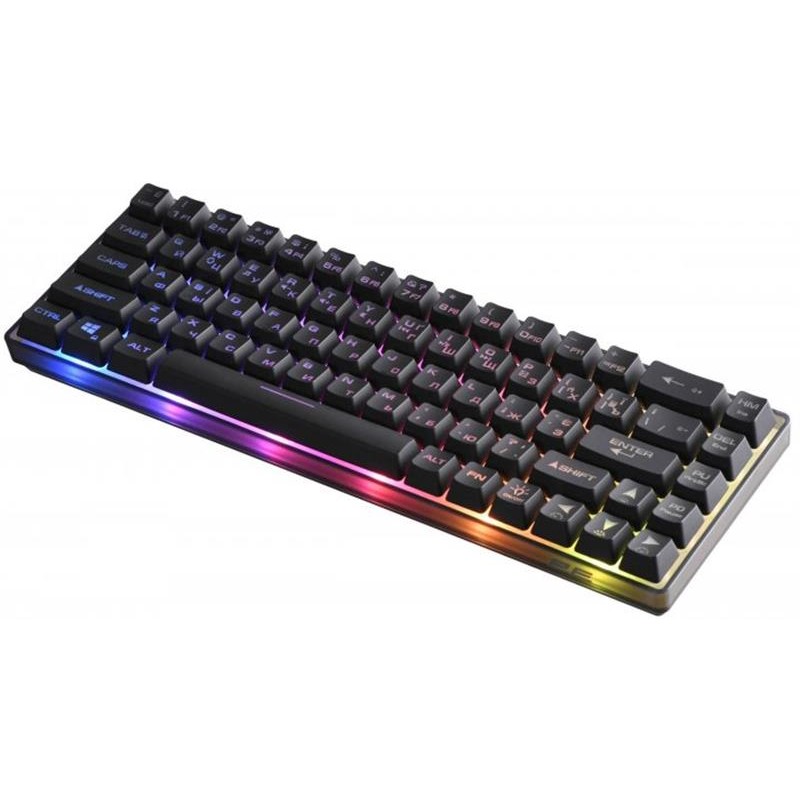 Клавіатура 2E Gaming KG345 RGB 68key USB Transparent