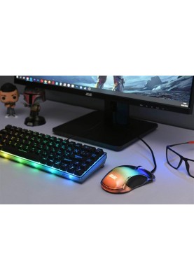 Клавіатура 2E Gaming KG345 RGB 68key USB Transparent