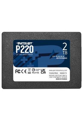 Накопичувач SSD 2TB Patriot P220 2.5" SATAIII TLC (P220S2TB25)