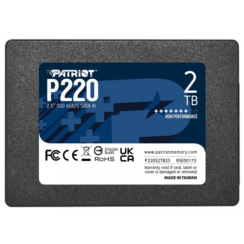 Накопичувач SSD 2TB Patriot P220 2.5" SATAIII TLC (P220S2TB25)