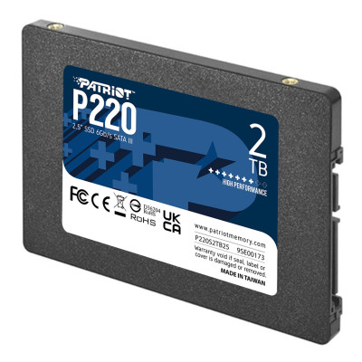 Накопичувач SSD 2TB Patriot P220 2.5" SATAIII TLC (P220S2TB25) Накопичувач SSD 2TB Patriot P220 2.5" SATAIII TLC (P220S2TB25)