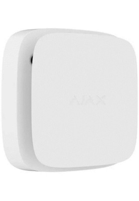 Бездротовий пожежний датчик Ajax FireProtect 2 RB white з сенсорами диму і температури зі змінними батареями