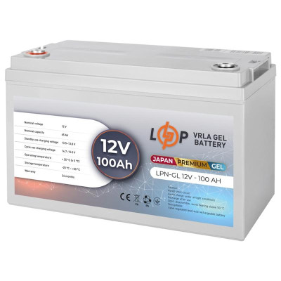 Акумуляторна батарея Logicpower LPN-GL 12V-100 Ah GEL