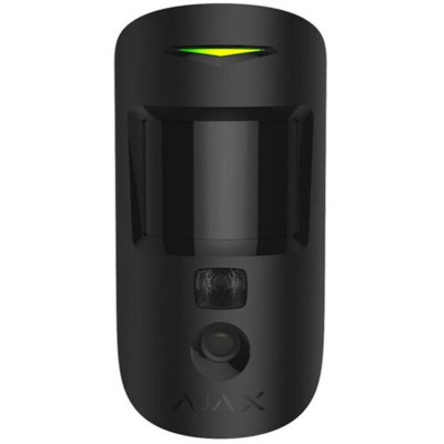 Бездротовий датчик руху Ajax MotionCam black (PhOD) з фотофіксацією по тривозі та за запитом