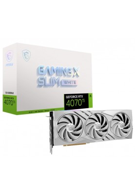 Відеокарта GF RTX 4070 Ti 12GB GDDR6X Gaming X Slim White MSI (GeForce RTX 4070 Ti GAMING X SLIM WHITE 12G)