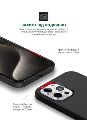 Чохол-накладка Armorstandart Icon2 для Apple iPhone 15 Pro Black (ARM70520)