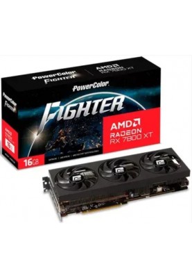 Відеокарта AMD Radeon RX 7800 XT 16GB GDDR6 Fighter PowerColor (RX 7800 XT 16G-F/OC)