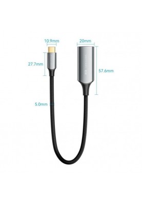 Кабель Vention HDMI - USB Type-C V 2.0 (F/M), 0.25 м, Grey (CREBC)