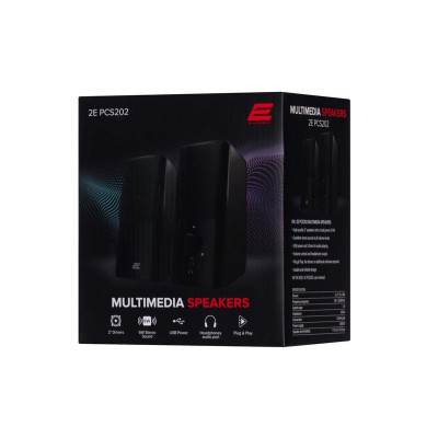 Акустична система 2E PCS202 Black (2E-PCS202BK)
