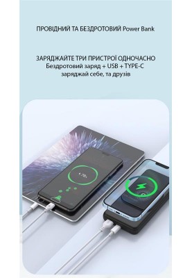 Універсальна мобільна батарея XO PR161 22.5W 10000mAh Black