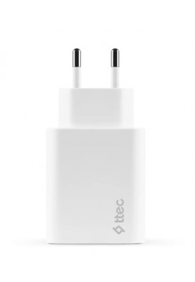 Мережевий зарядний пристрій Ttec SmartCharger Duo PD USB-C 40W White (2SCS27B)