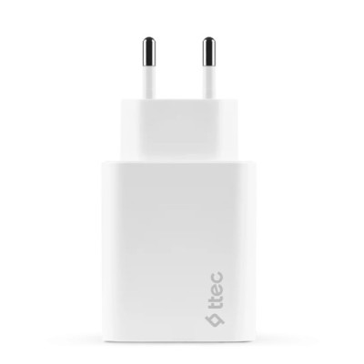 Мережевий зарядний пристрій Ttec SmartCharger Duo PD USB-C 40W White (2SCS27B) Мережевий зарядний пристрій Ttec SmartCharger Duo PD USB-C 40W White (2SCS27B)