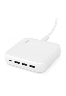 Мережевий зарядний пристрій Ttec SmartCharger Quattro GaN USB-C/USB-A 65W White (2SCG02B)