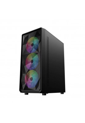 Корпус 1stPlayer FD3-4F2(AP)-BK Black без БЖ