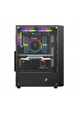 Корпус 1stPlayer FD3-4F2(AP)-BK Black без БЖ