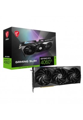 Відеокарта GF RTX 4060 Ti  8GB GDDR6 Gaming X Slim MSI (GeForce RTX 4060 Ti GAMING X SLIM 8G)