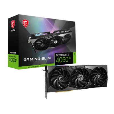 Відеокарта GF RTX 4060 Ti  8GB GDDR6 Gaming X Slim MSI (GeForce RTX 4060 Ti GAMING X SLIM 8G)