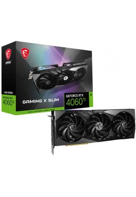 Відеокарта GF RTX 4060 Ti 16G GDDR6 Gaming X Slim MSI (GeForce RTX 4060 Ti GAMING X SLIM 16G)