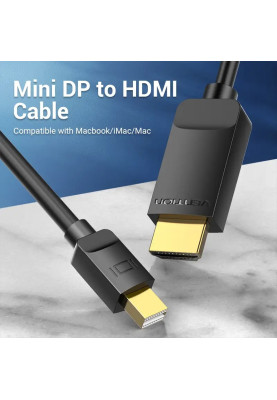 Кабель Vention MiniDisplayPort - HDMI V 1.4 (M/M), 3 м, чорний (HAHBI)
