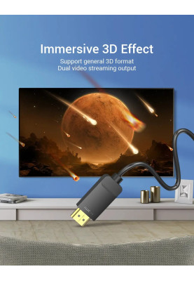 Кабель Vention MiniDisplayPort - HDMI V 1.4 (M/M), 3 м, чорний (HAHBI)